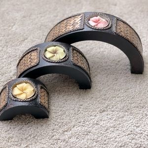 Decorative candle holder - 3 piece